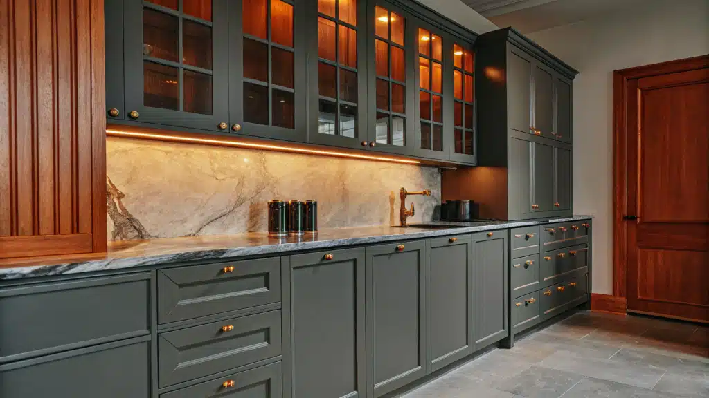 dark kitchen cabinets