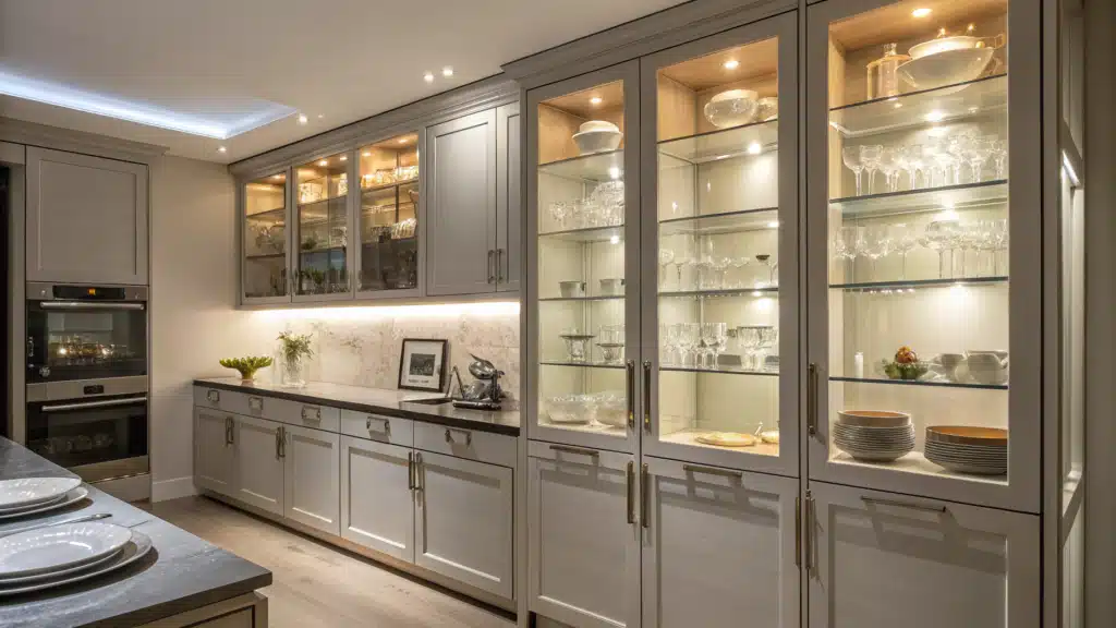 glass kitchen cabinets