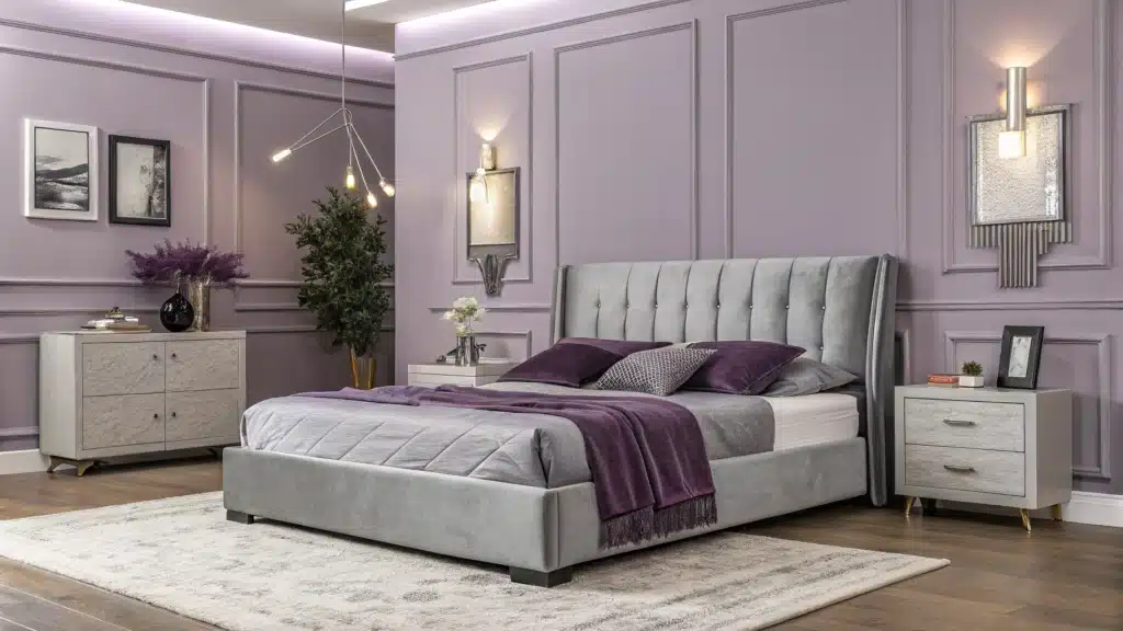 purple and gray bedroom ideas