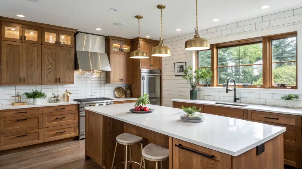 wood kitchen cabinets