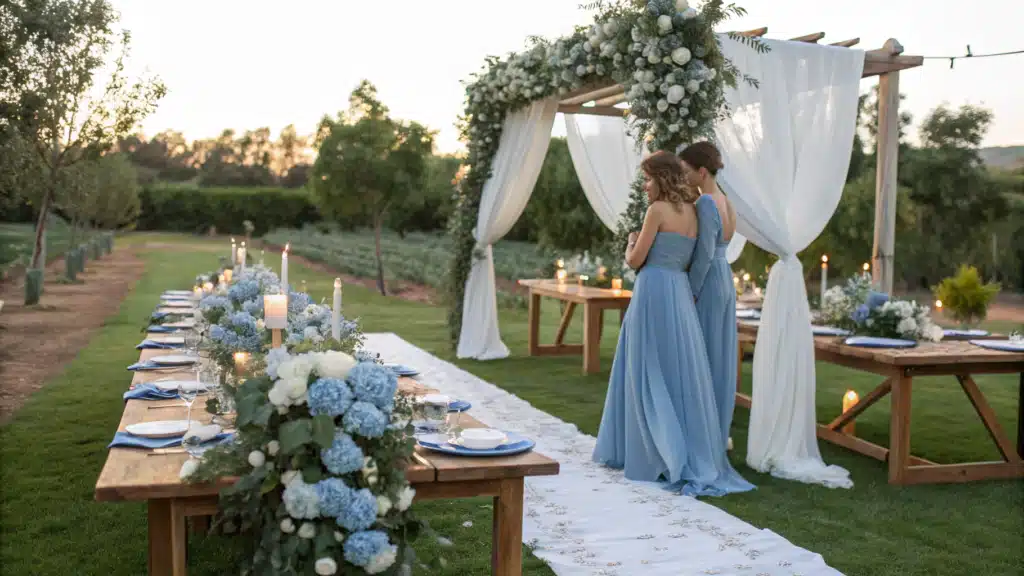 dusty blue wedding