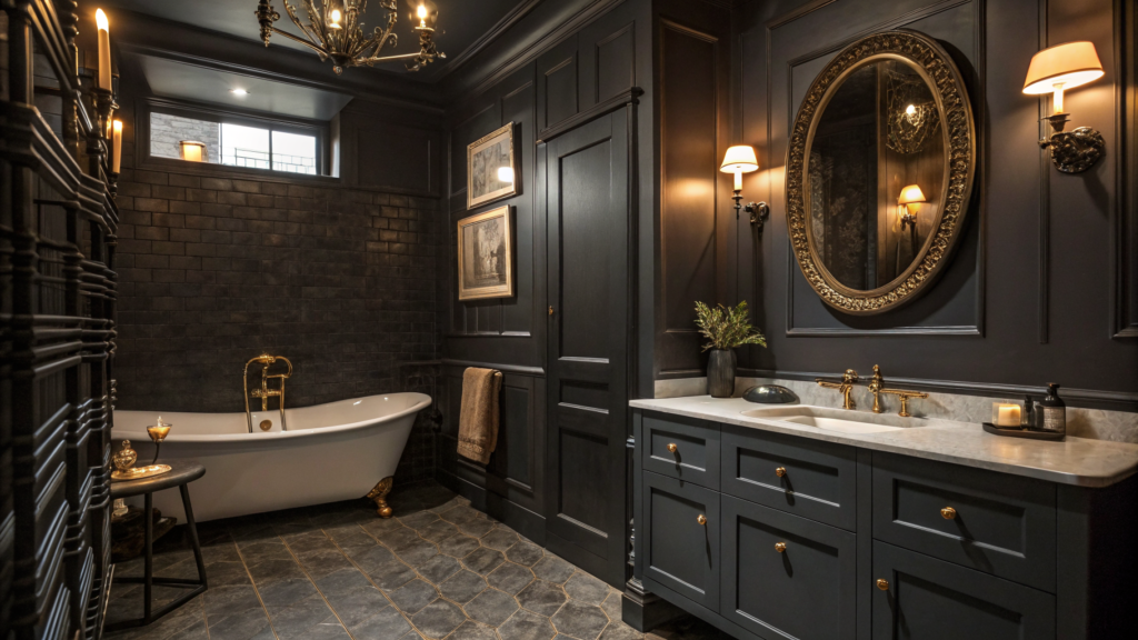 moody bathroom