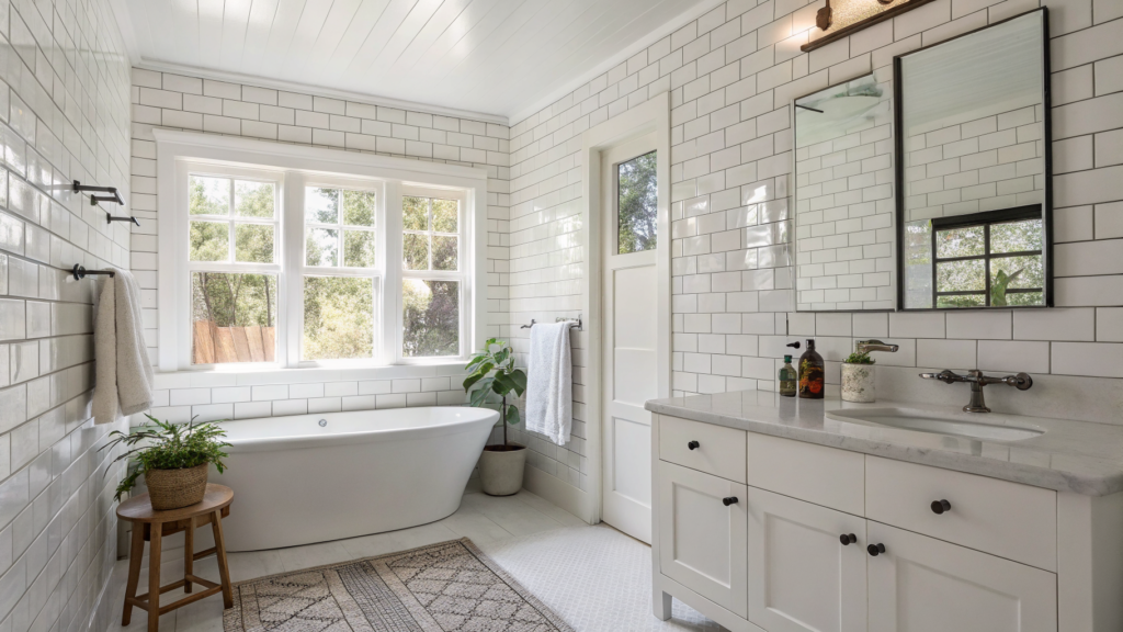 white bathroom