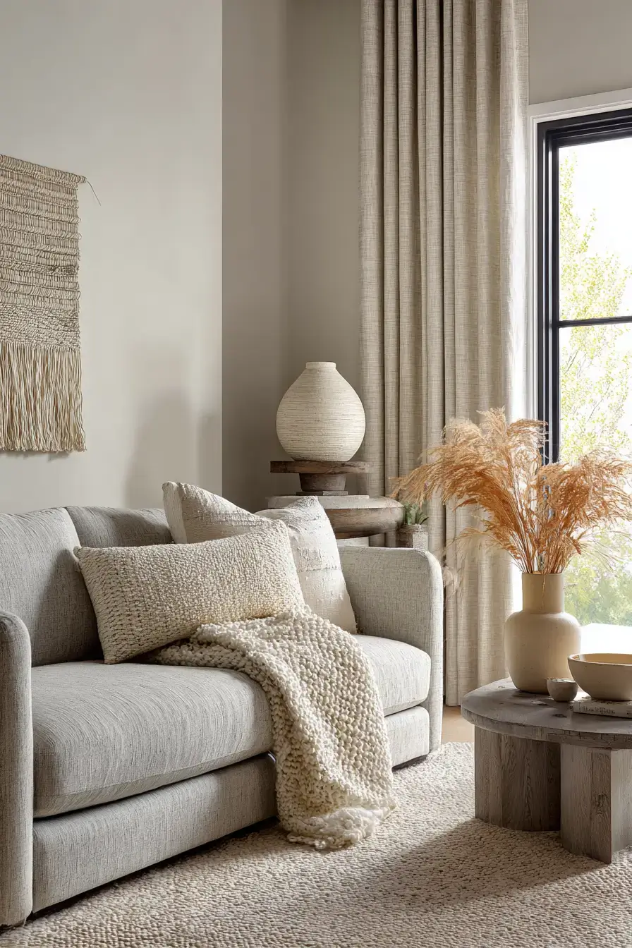 cozy minimalist living room