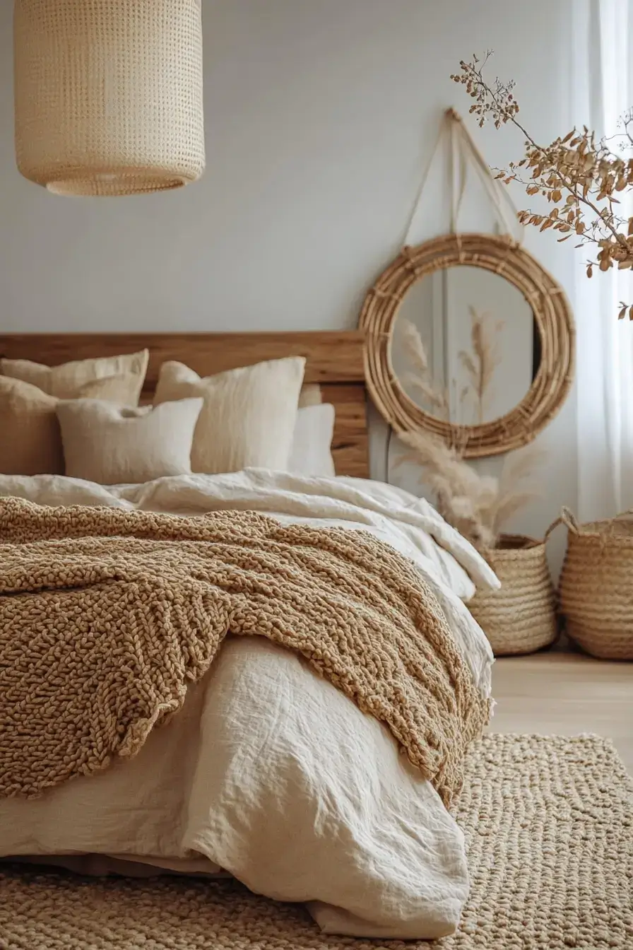 minimalist boho bedrooms