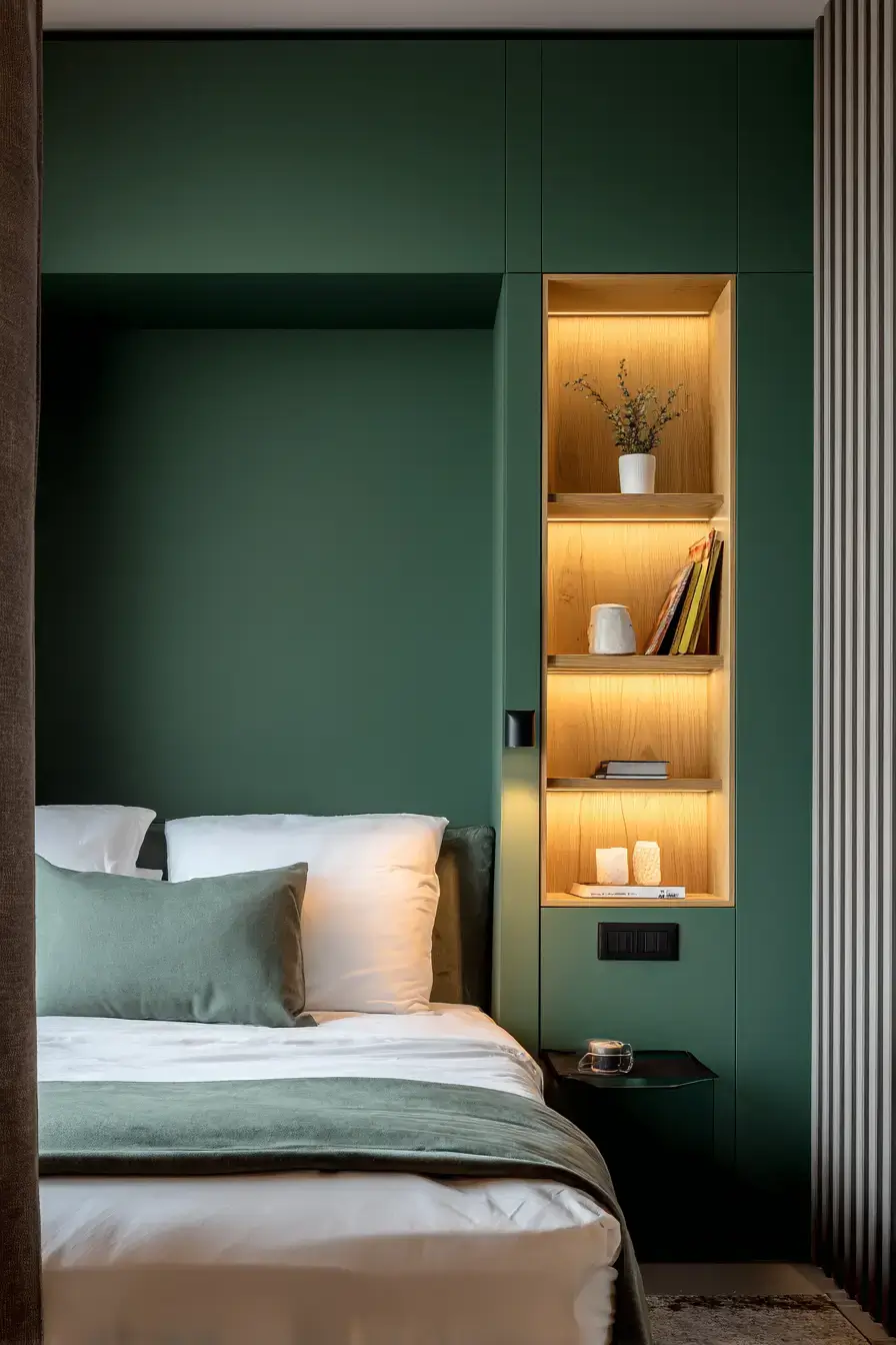 emerald green bedroom