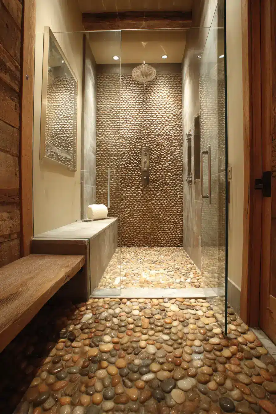 rustic walk in shower ideas