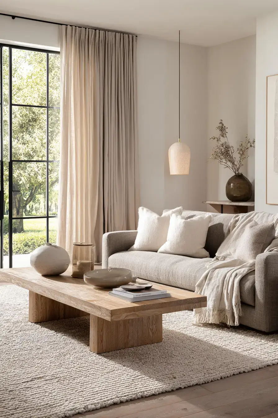 cozy minimalist living room
