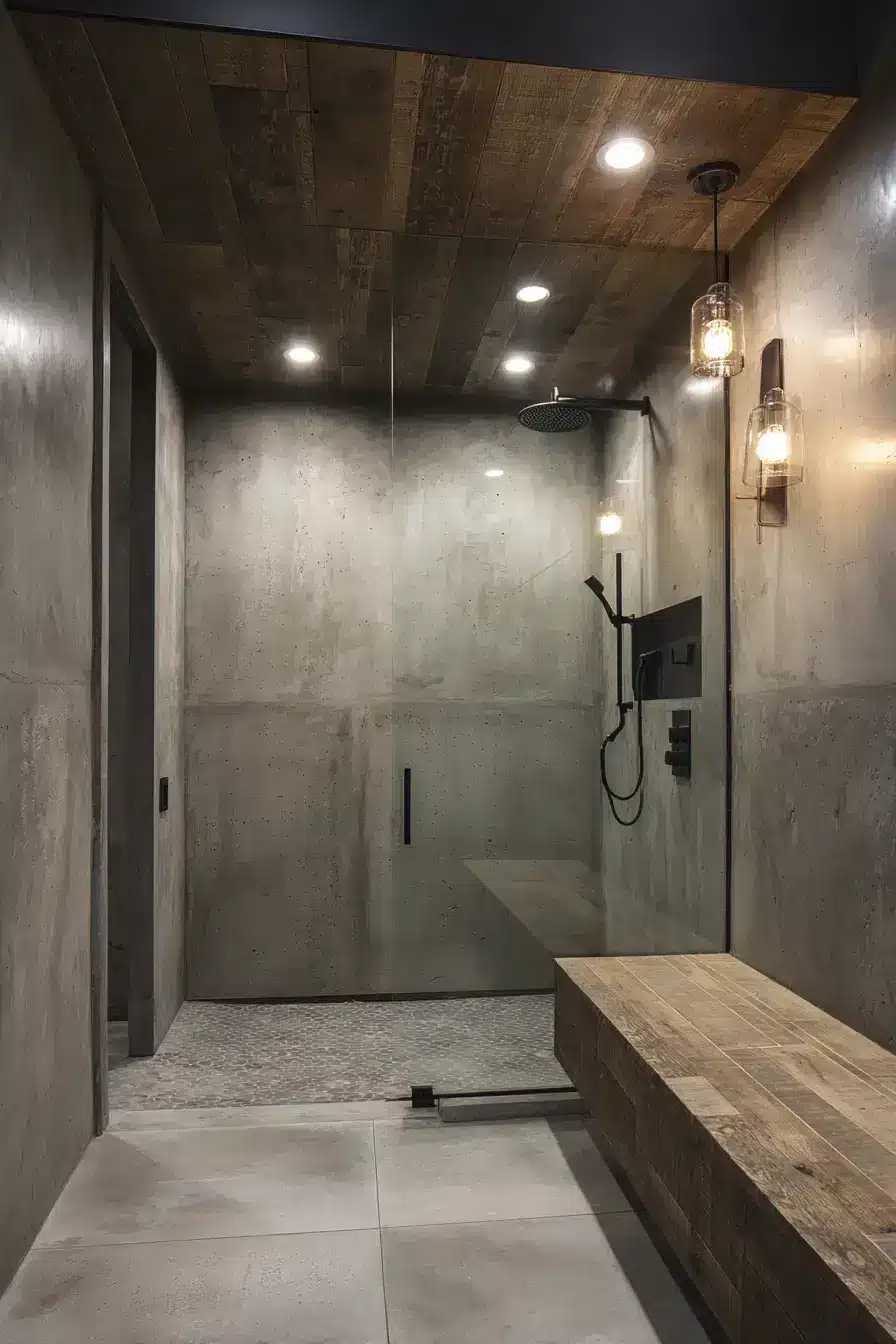 rustic walk in shower ideas