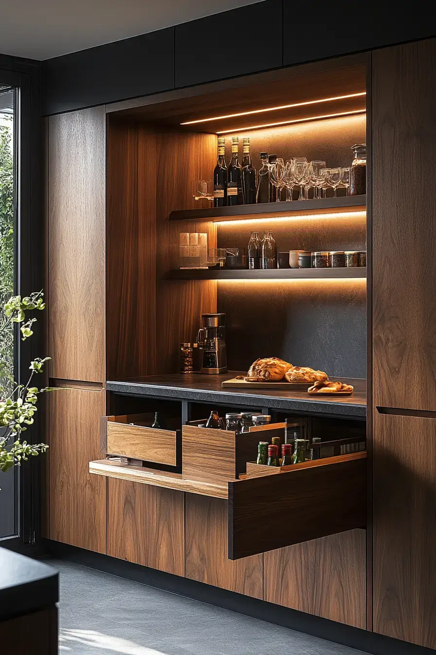 dark rustic kitchen