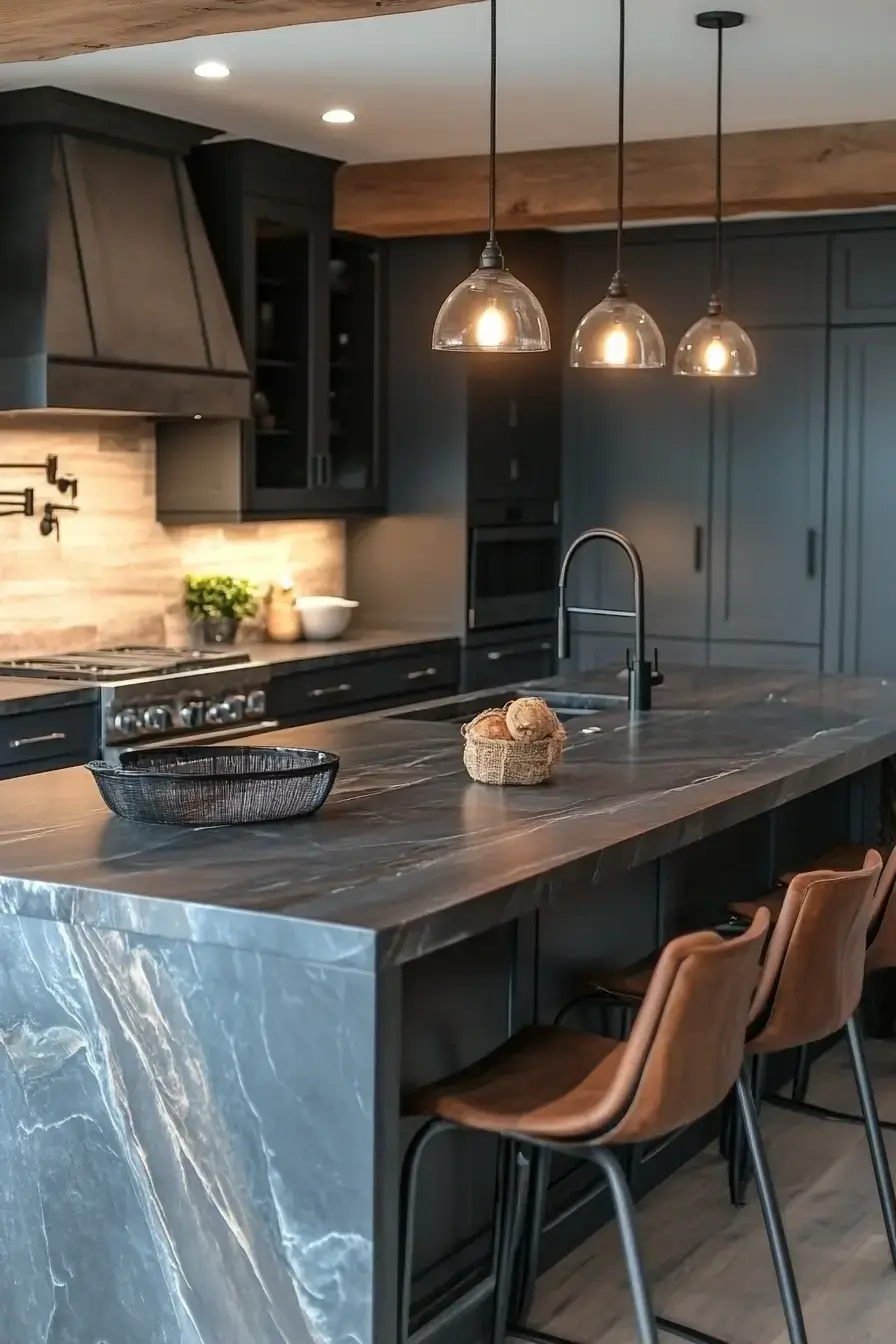 dark rustic kitchen