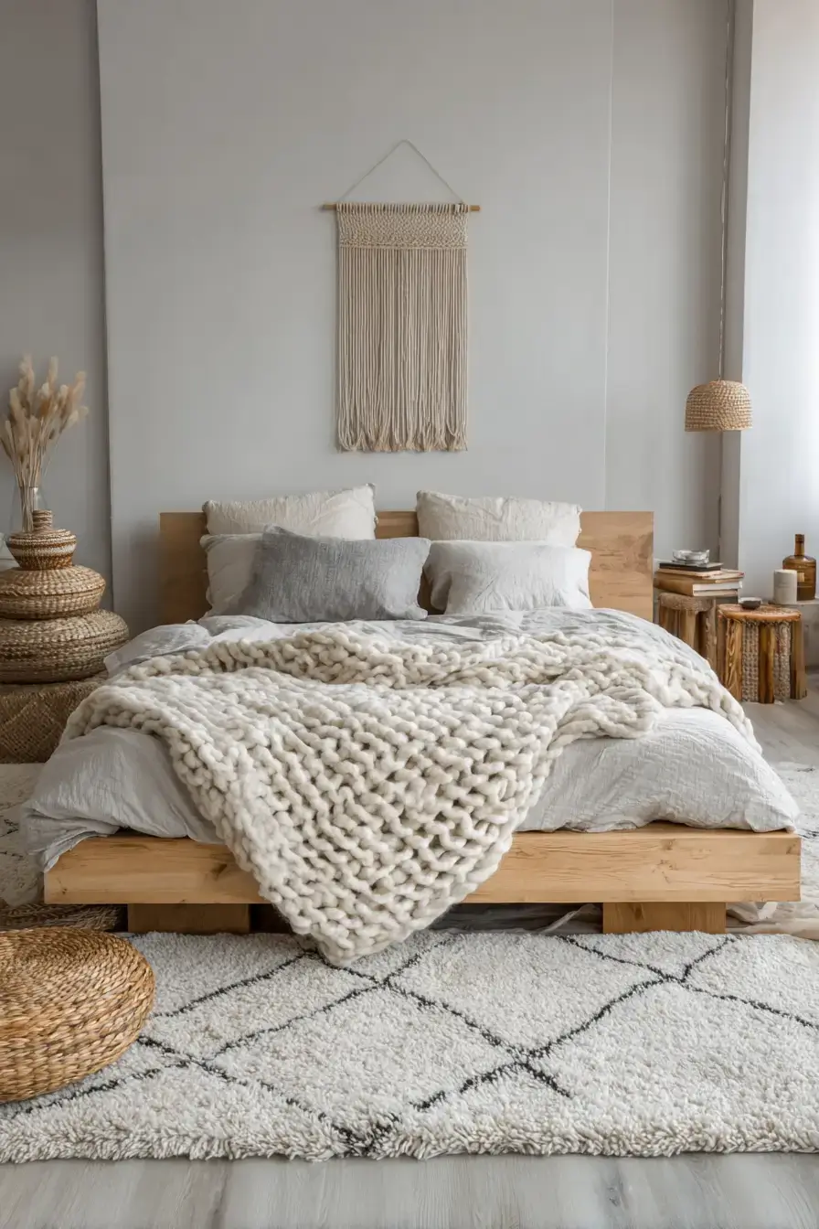 minimalist boho bedrooms