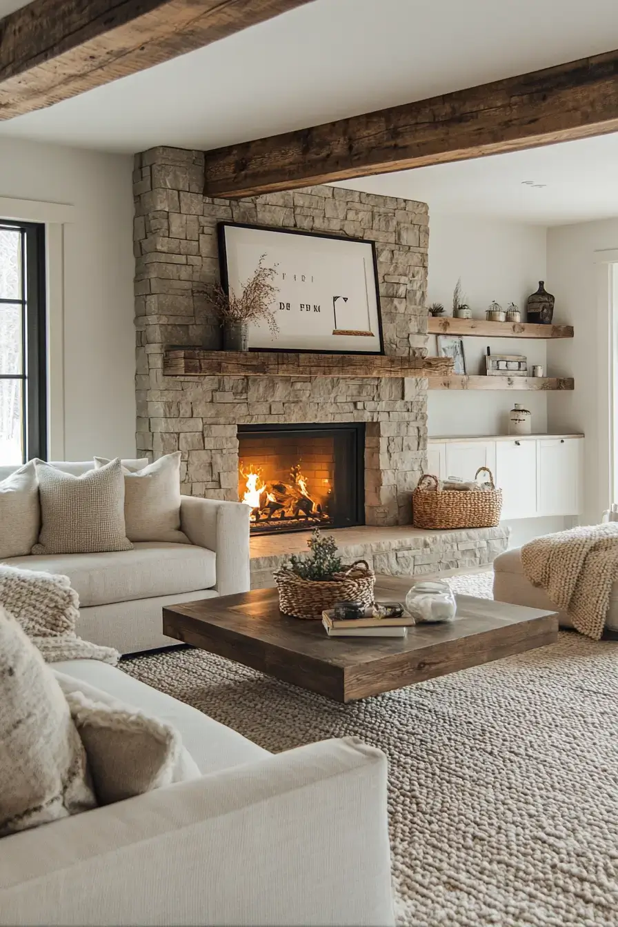 rustic farmhouse living room