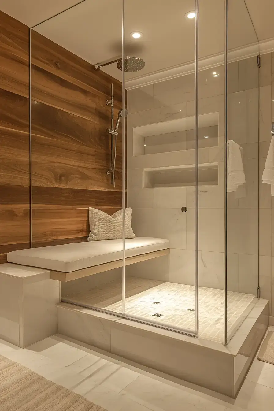 rustic walk in shower ideas