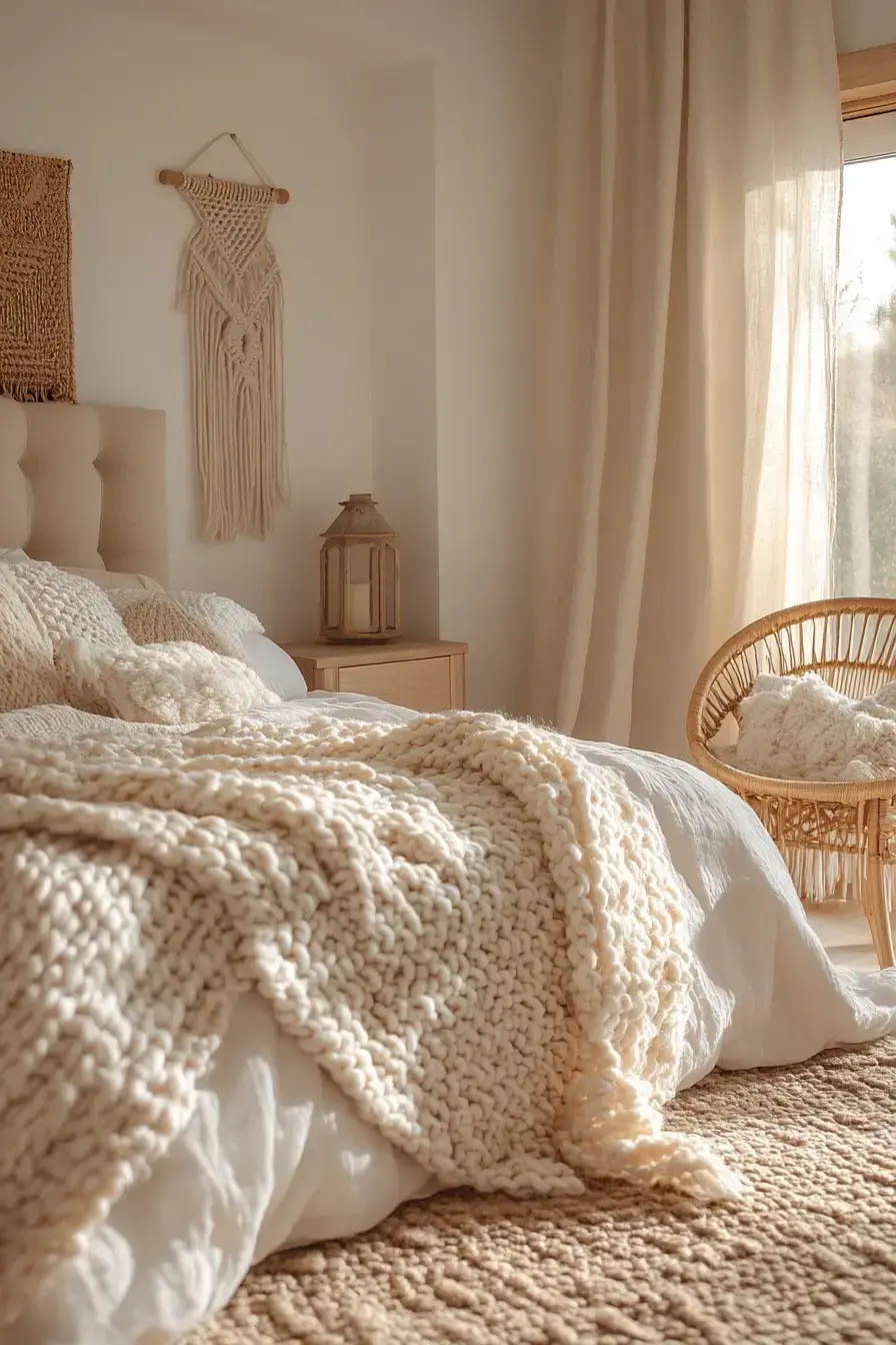minimalist boho bedrooms