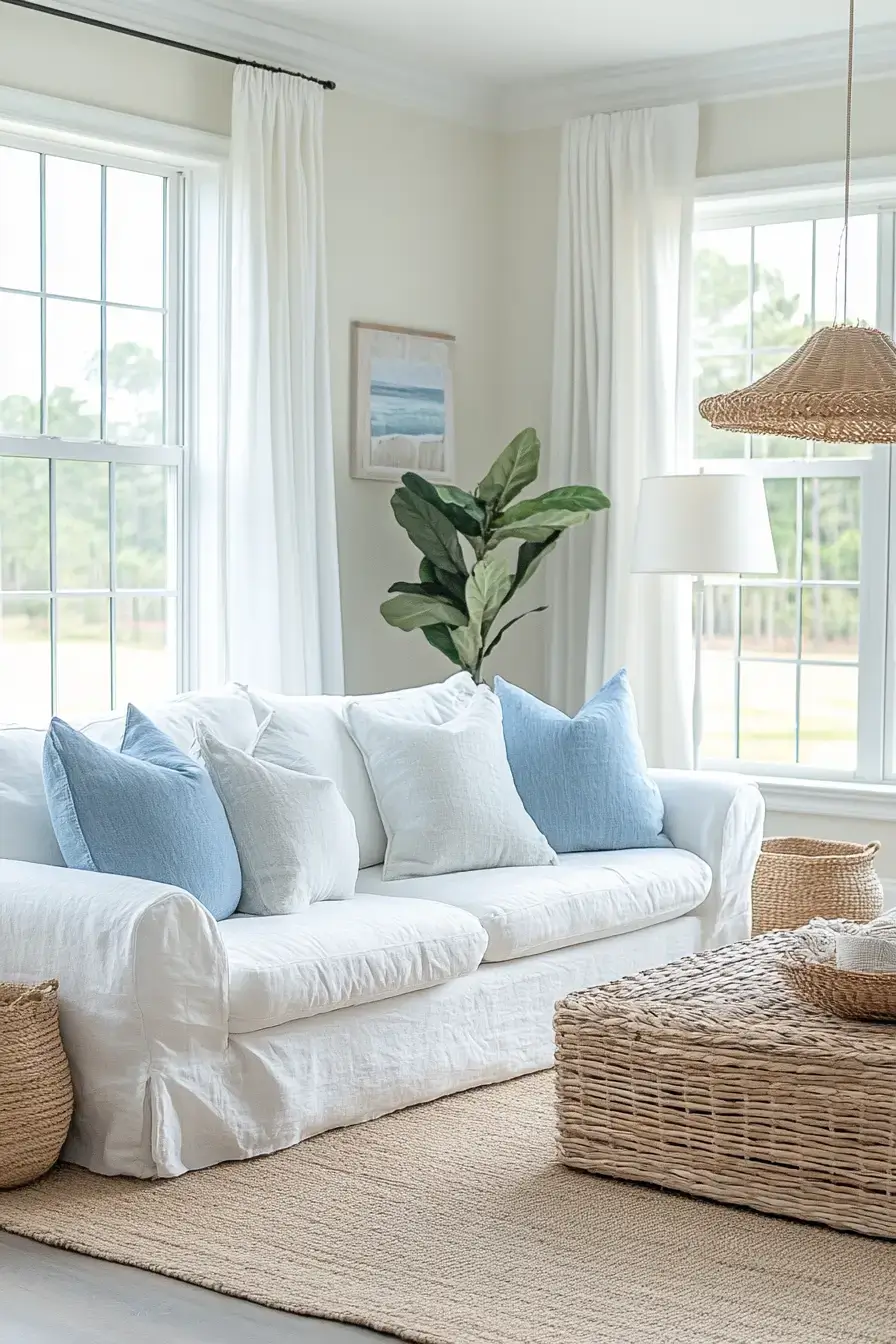 coastal casual living room