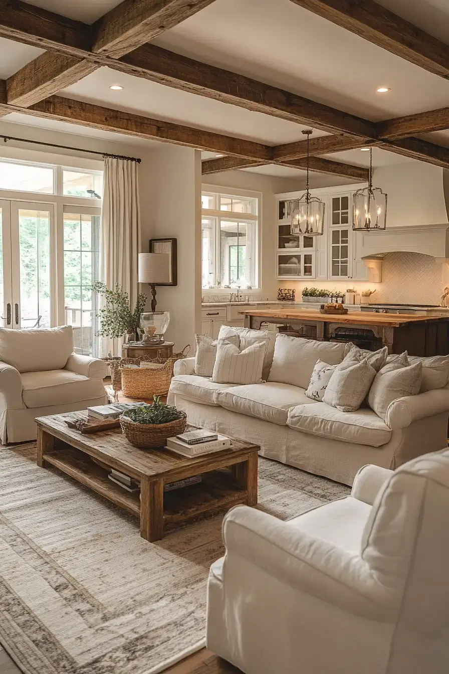 rustic farmhouse living room