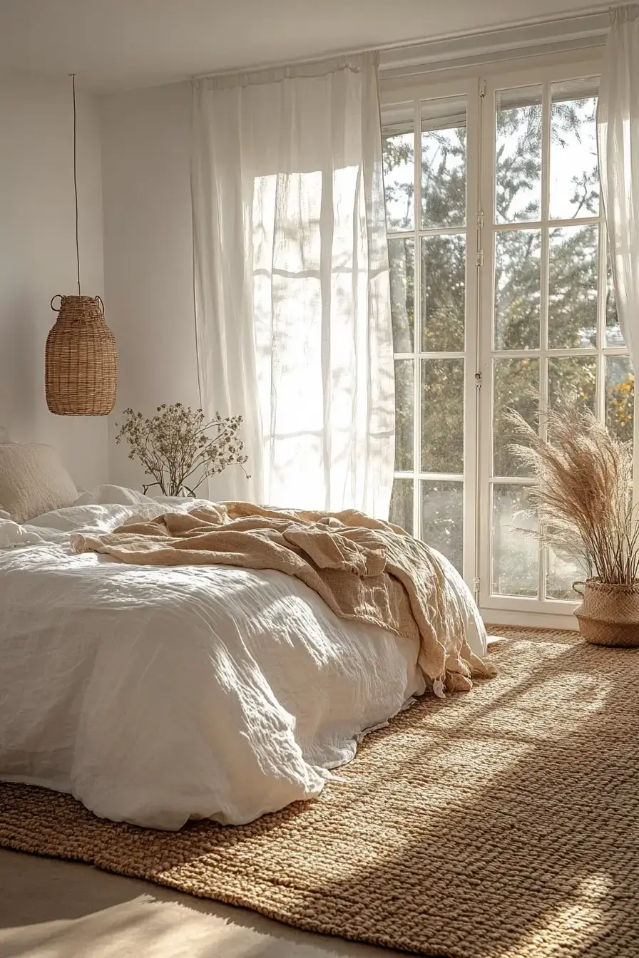 minimalist boho bedrooms