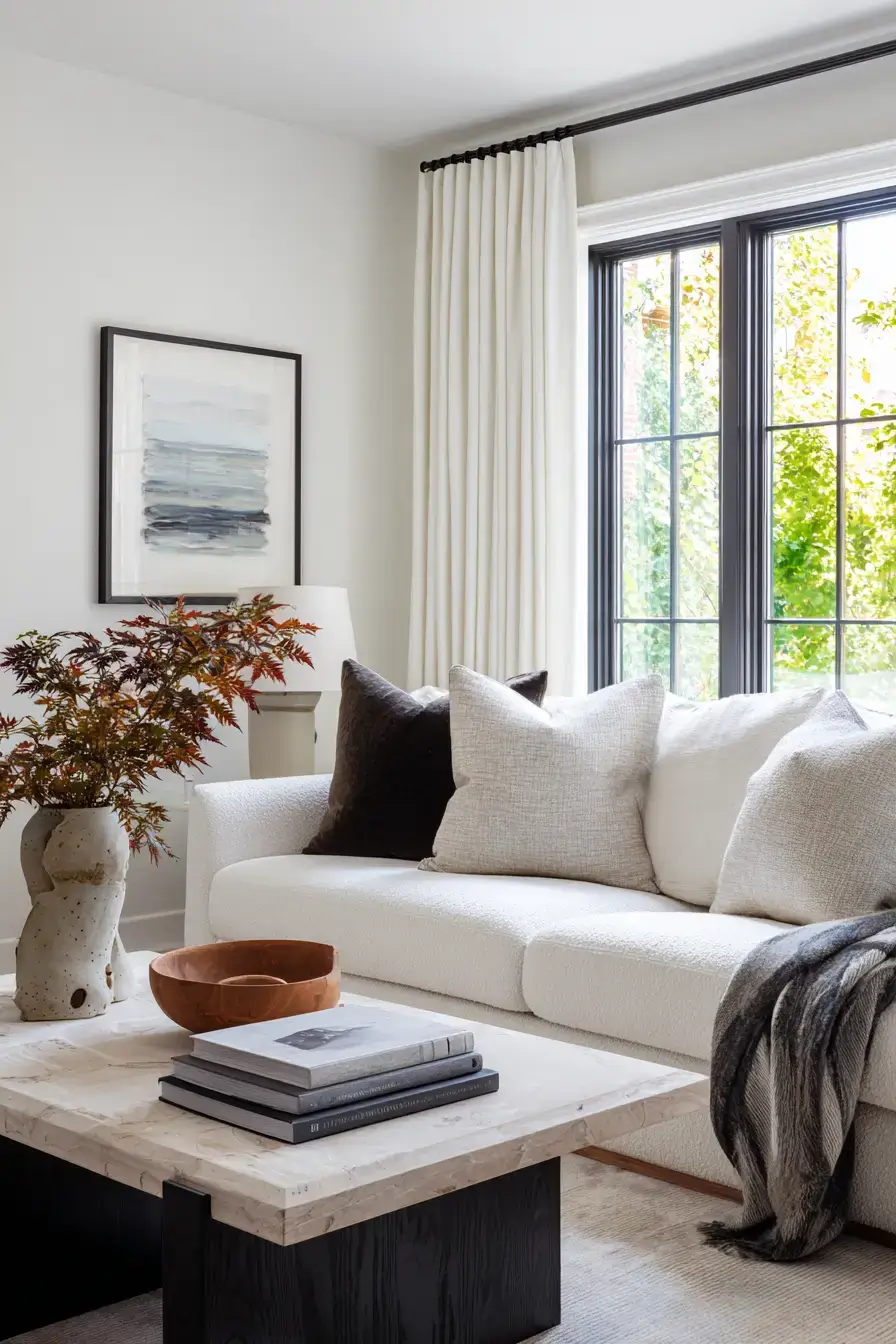 cozy minimalist living room