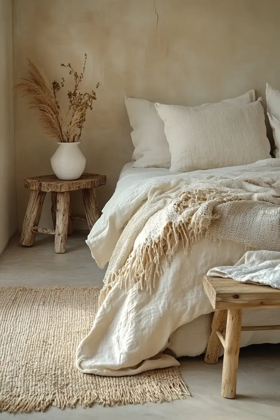 minimalist boho bedrooms