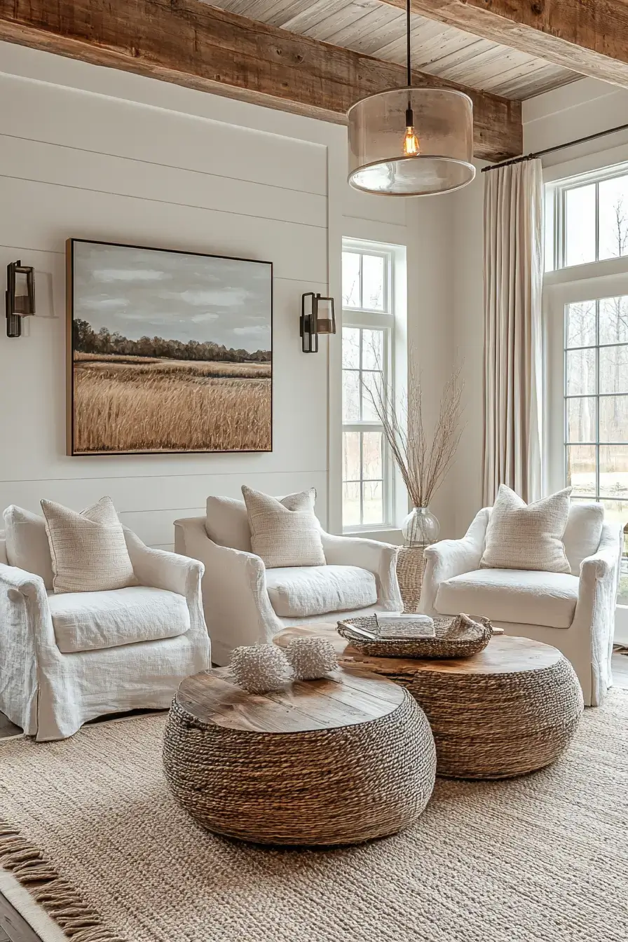 rustic farmhouse living room