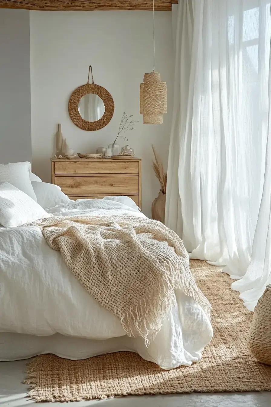 minimalist boho bedrooms