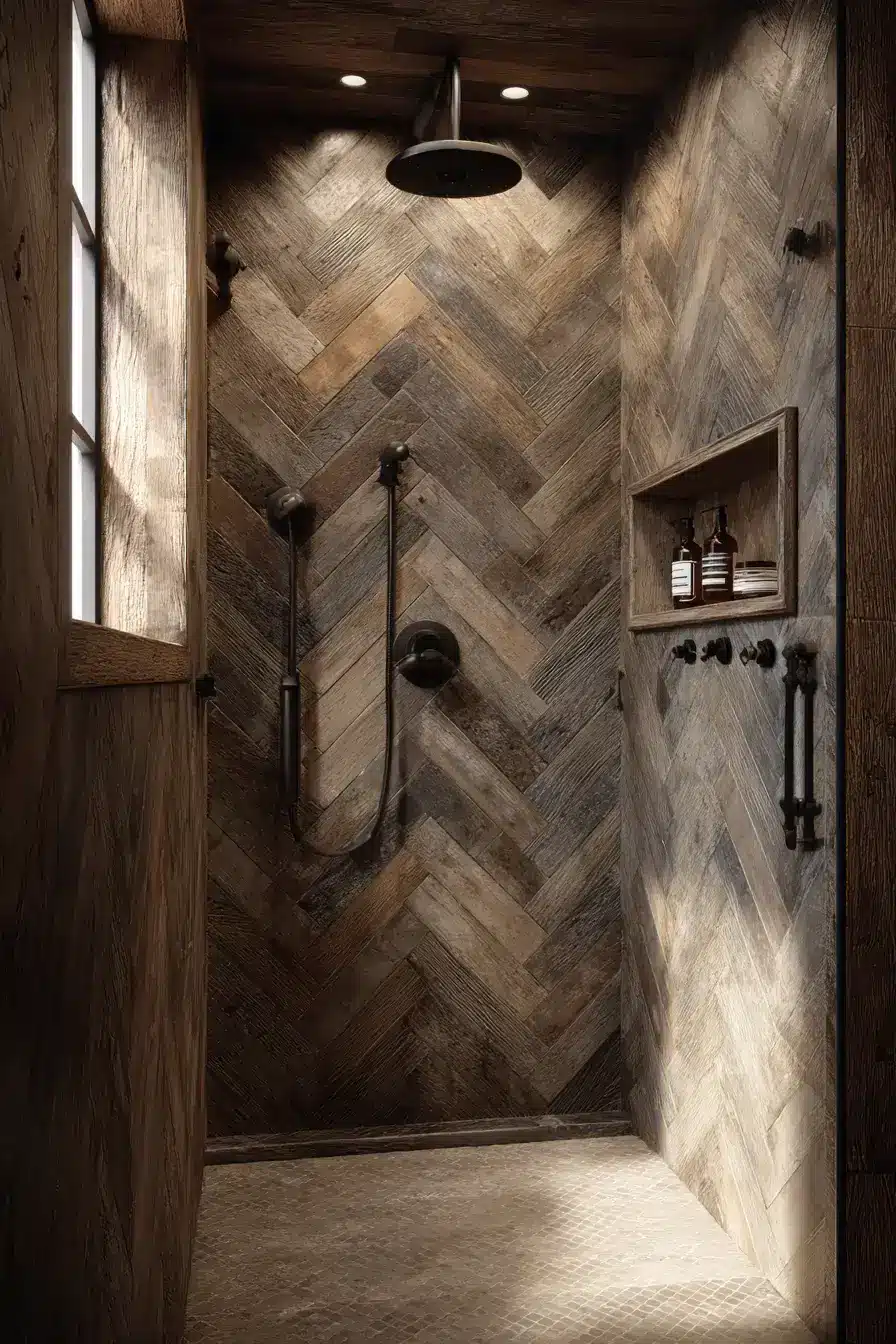 rustic walk in shower ideas