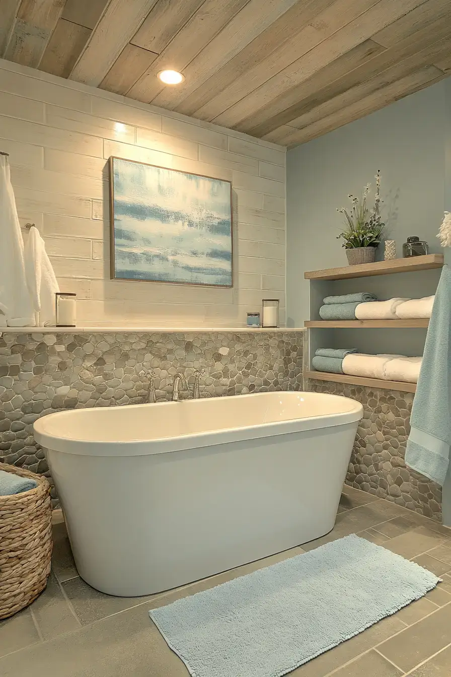 modern coastal bathroom