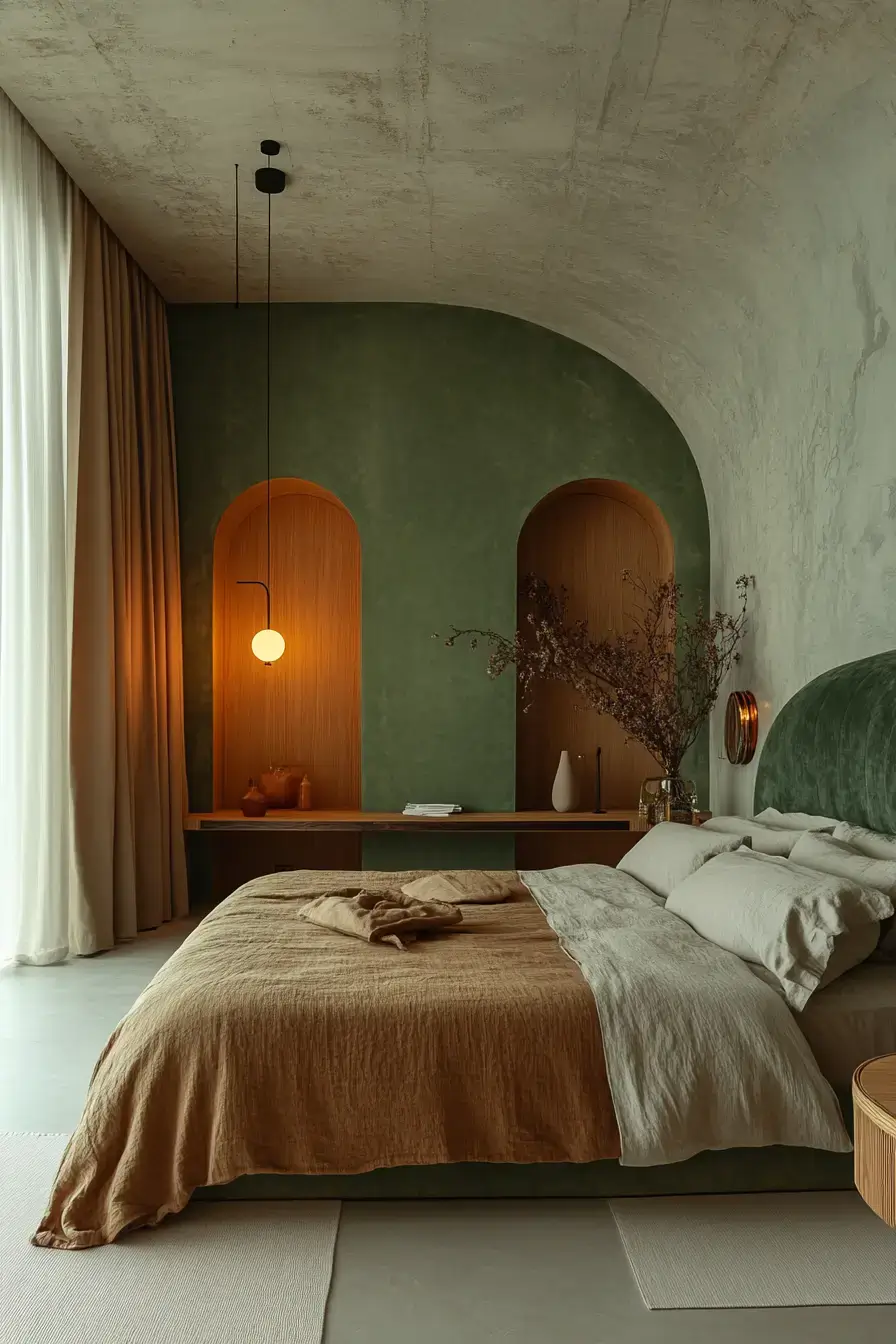 emerald green bedroom