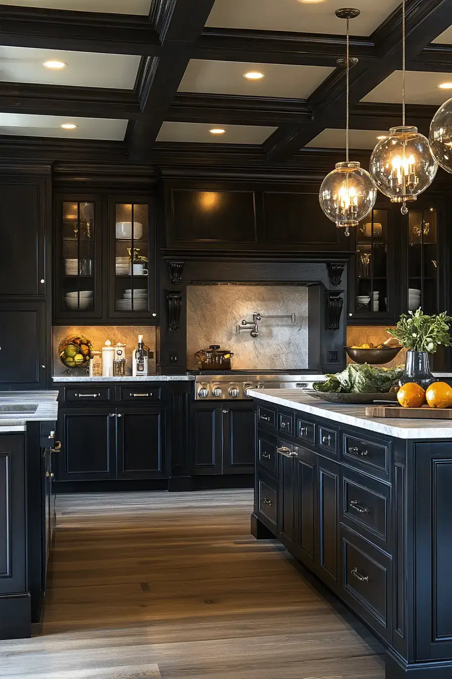 dark rustic kitchen