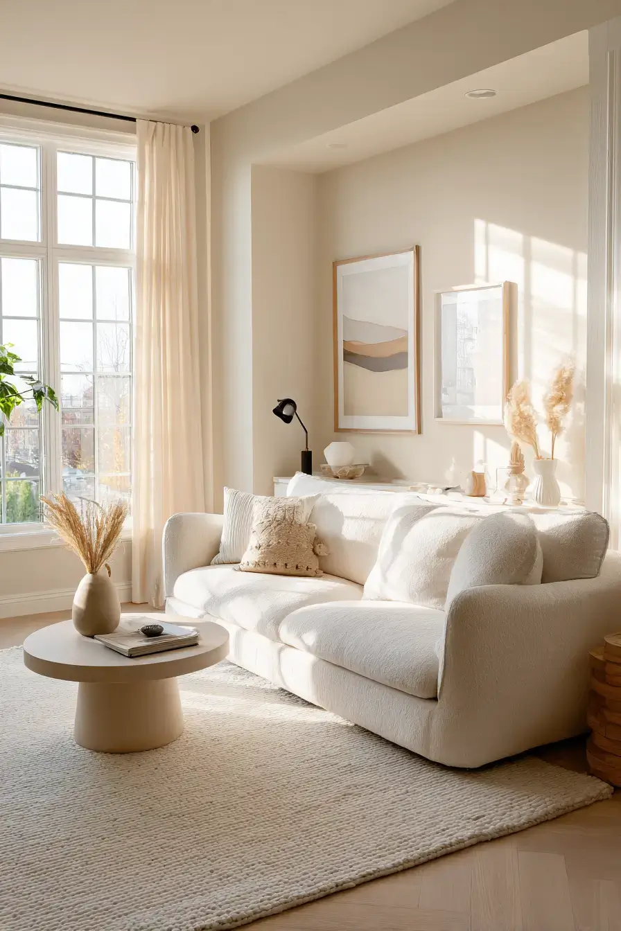 cozy minimalist living room