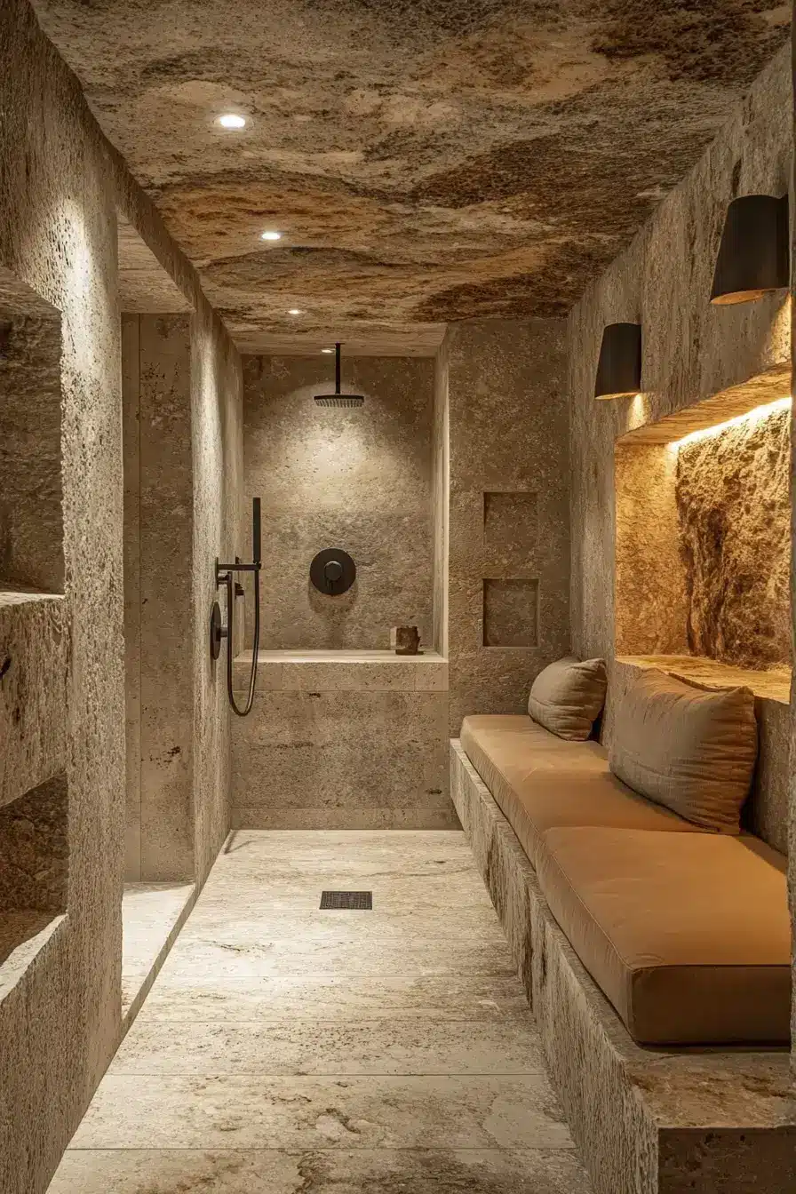 rustic walk in shower ideas