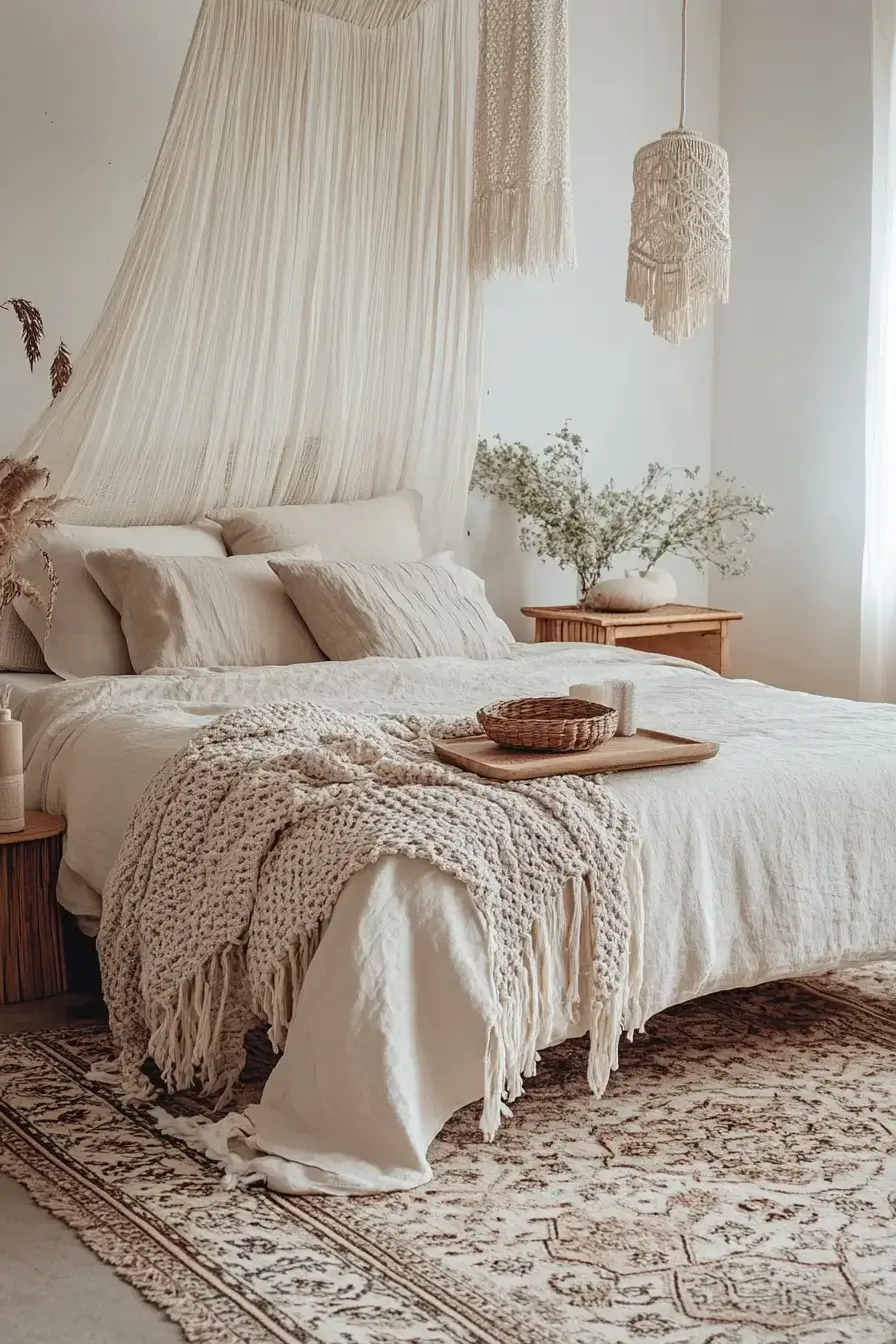 minimalist boho bedrooms