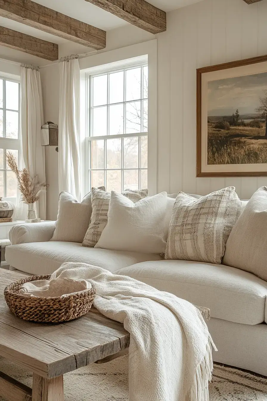 rustic farmhouse living room