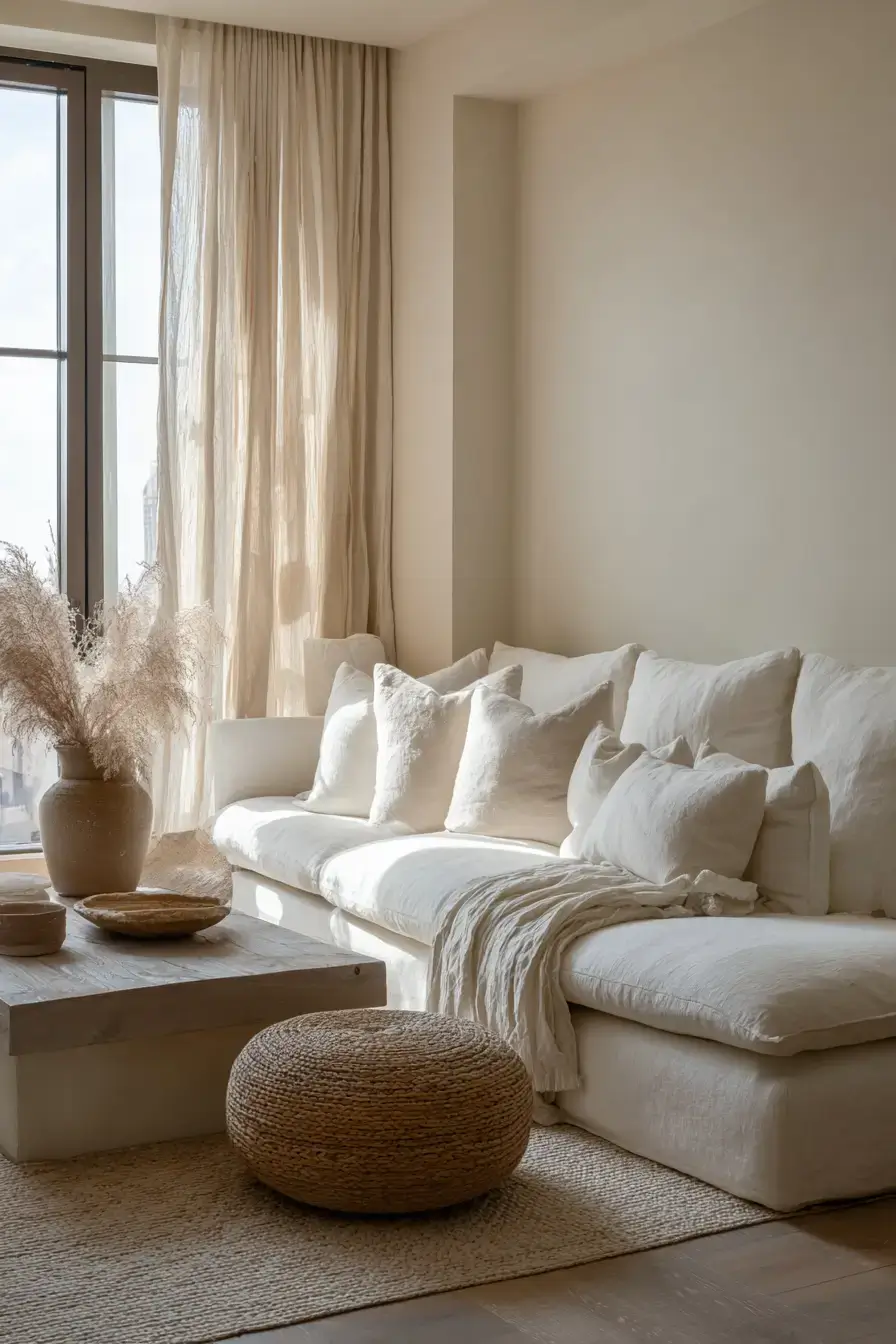 cozy minimalist living room