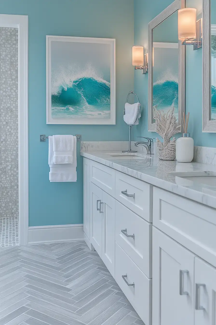 modern coastal bathroom