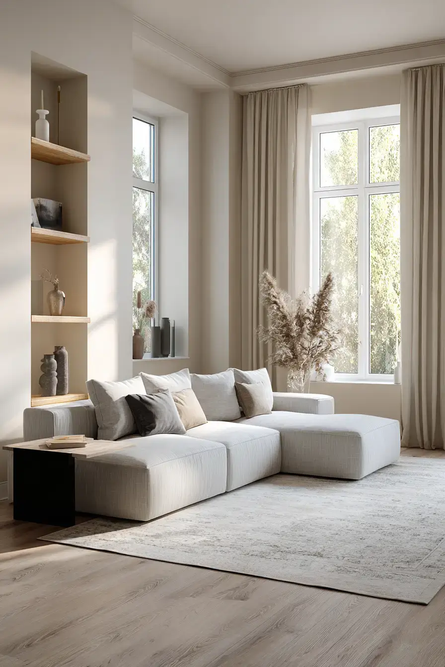 cozy minimalist living room