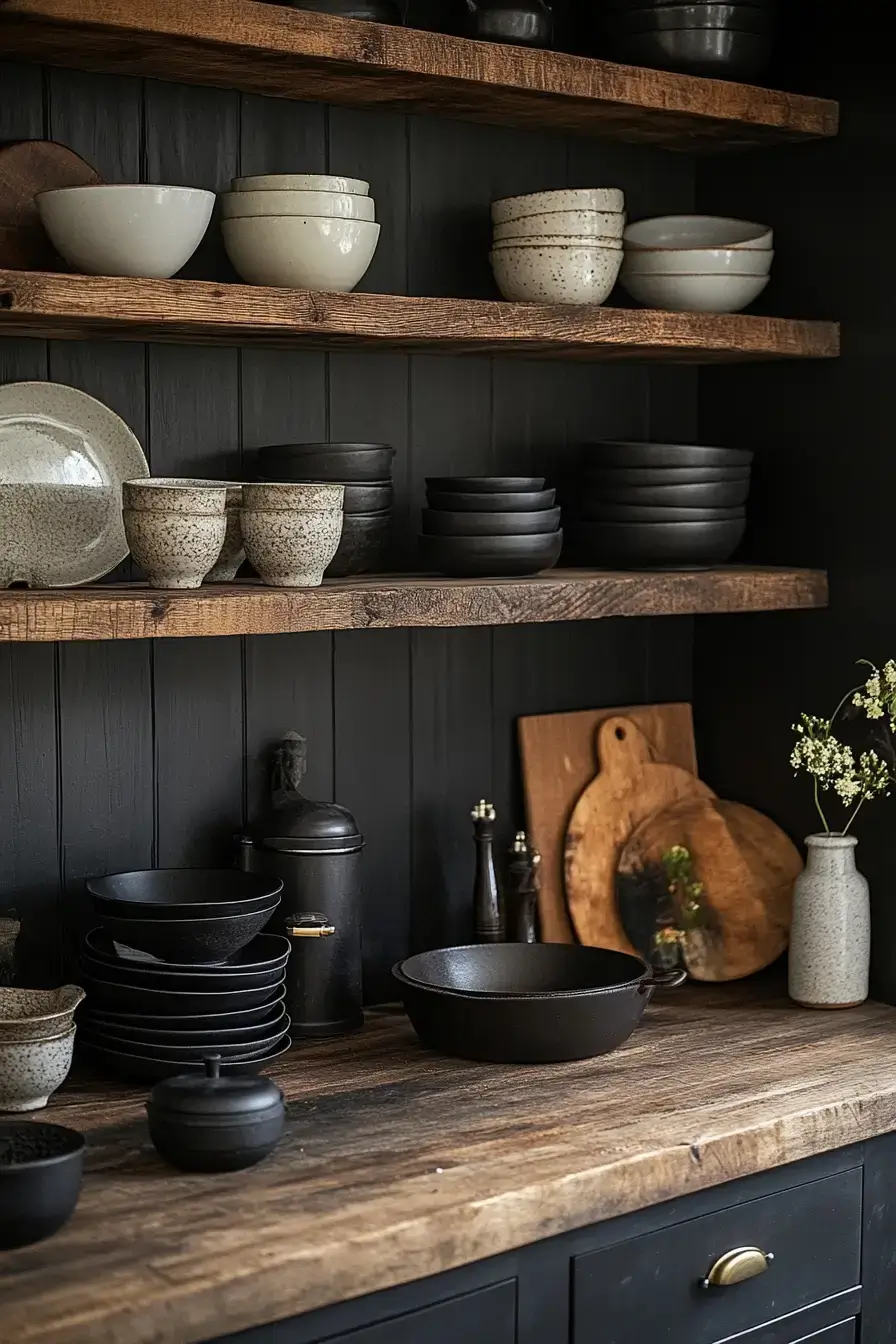 dark rustic kitchen