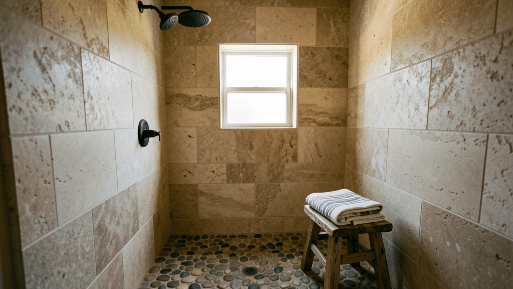 rustic walk in shower ideas