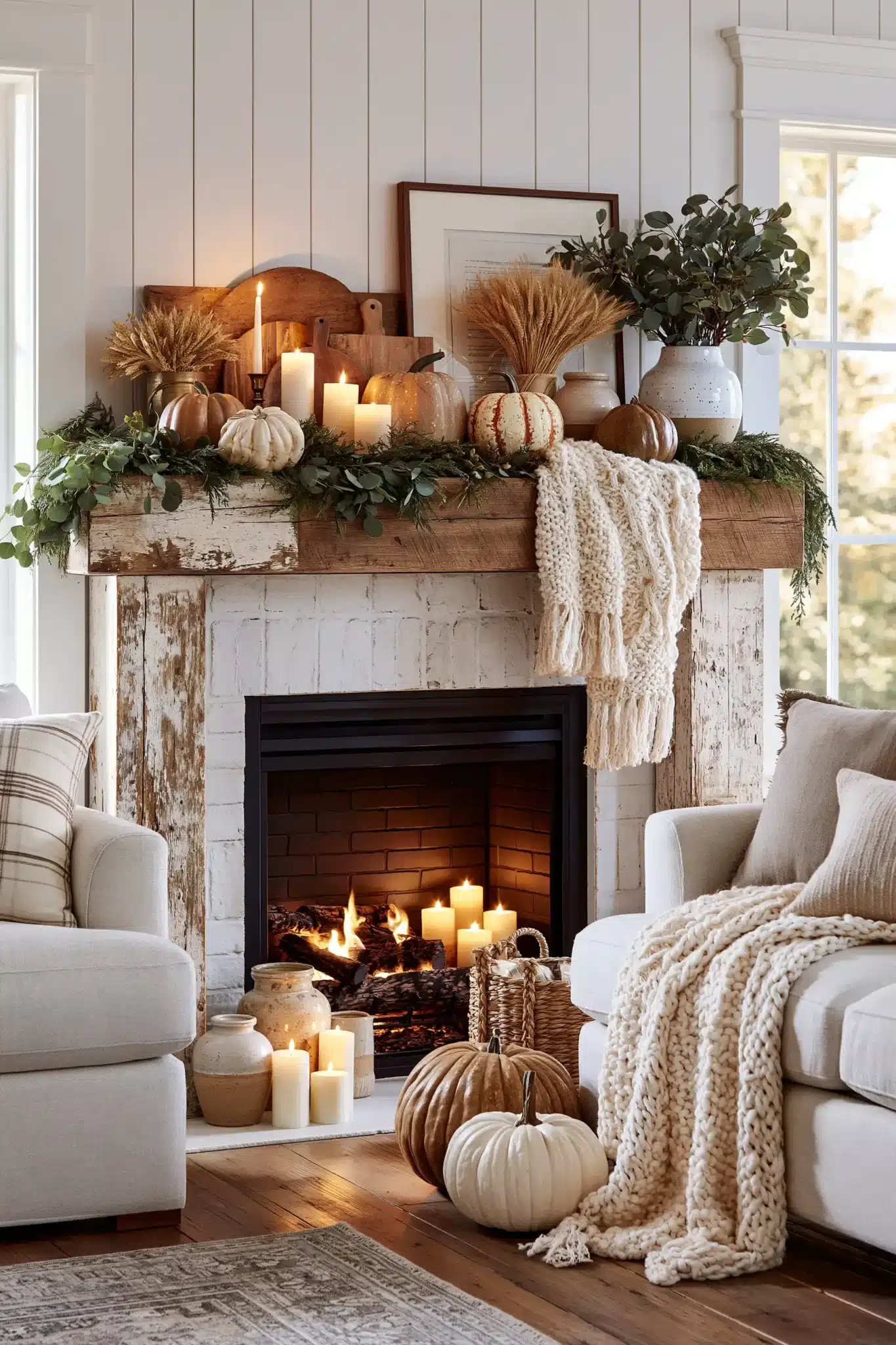 thanksgiving mantel decor