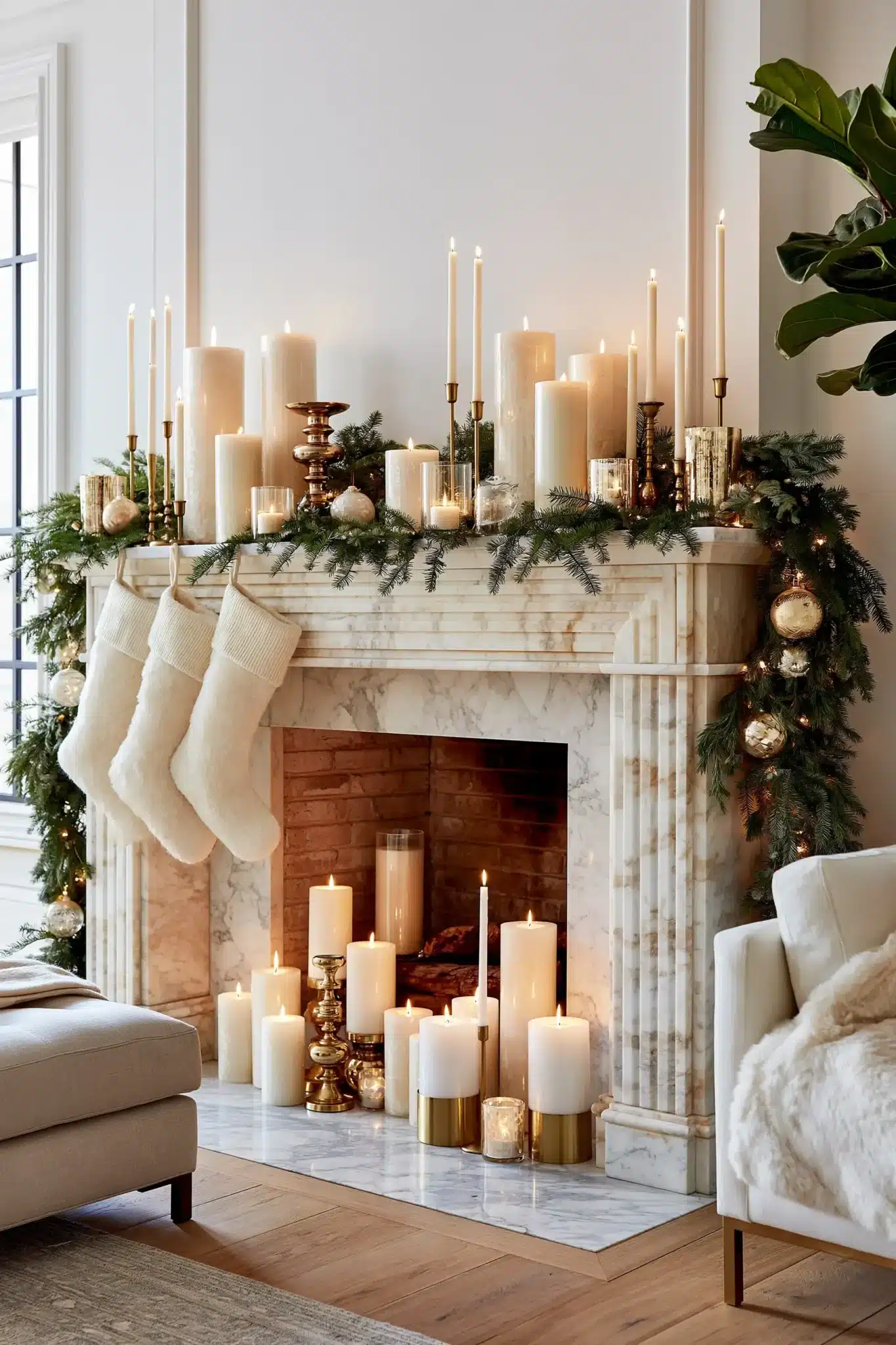 christmas fireplace decor ideas