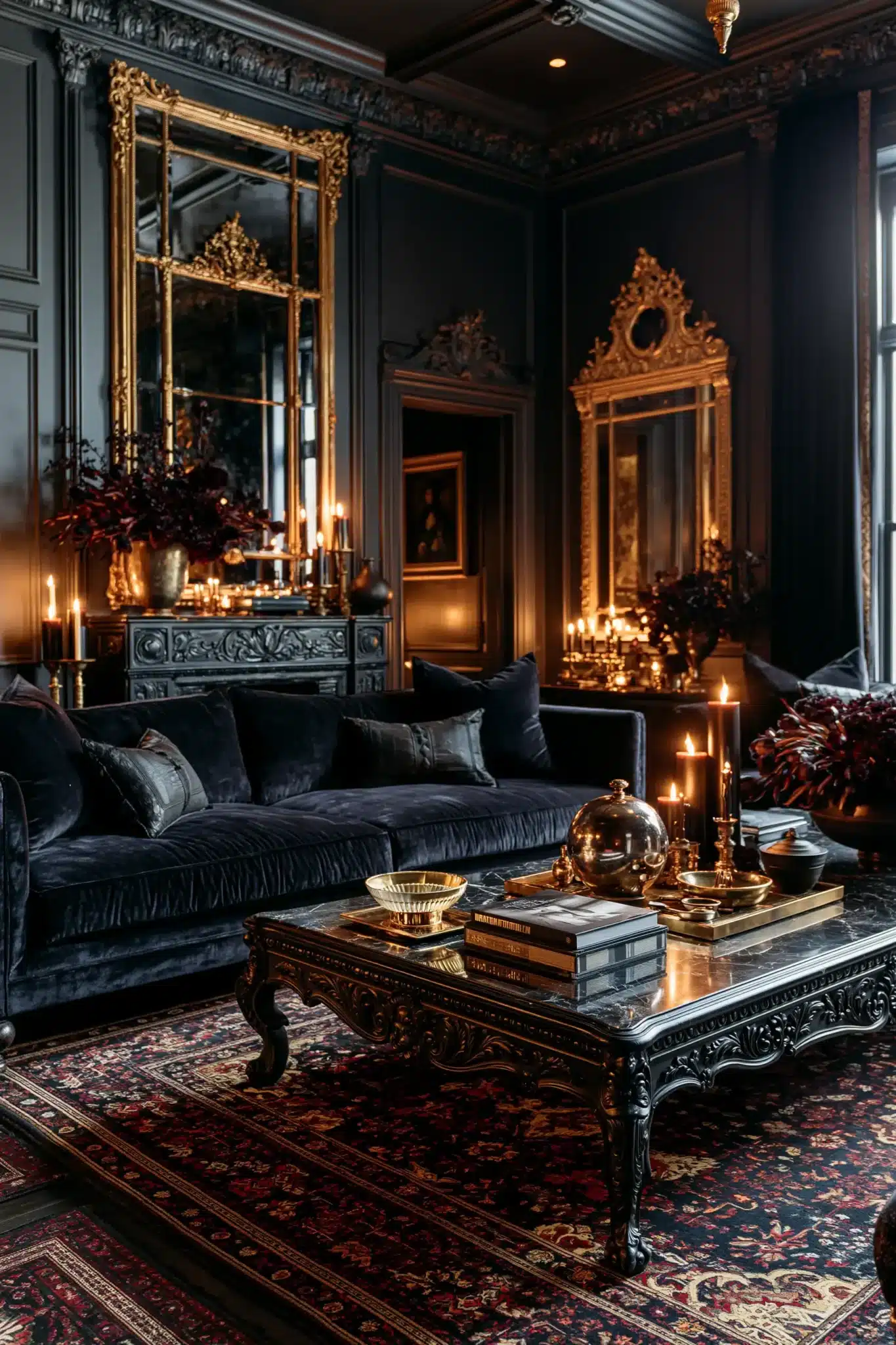 29 Gothic Living Room Ideas for a Space With Vaulted Drama