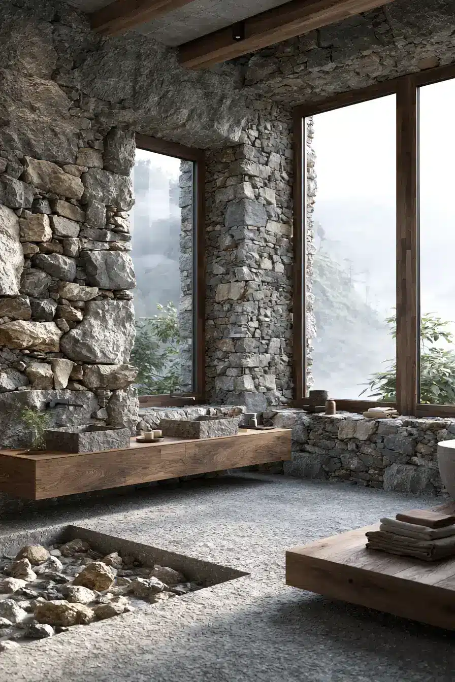 stone bathroom