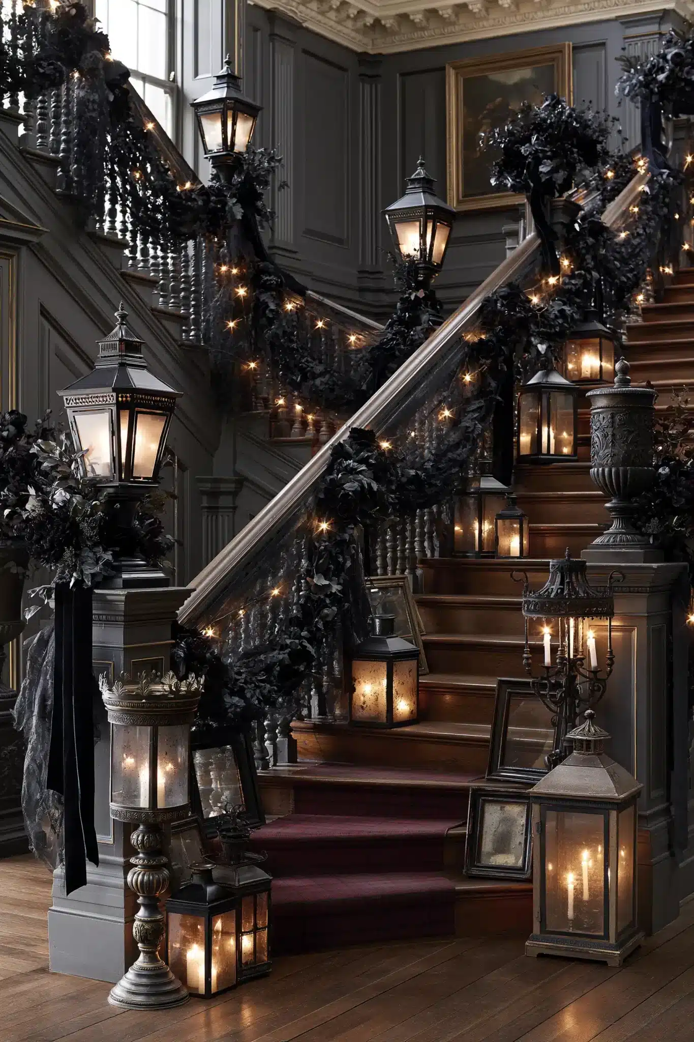 29 Halloween Staircase Decor Ideas for a Climb That Is Spooky, Not Scary