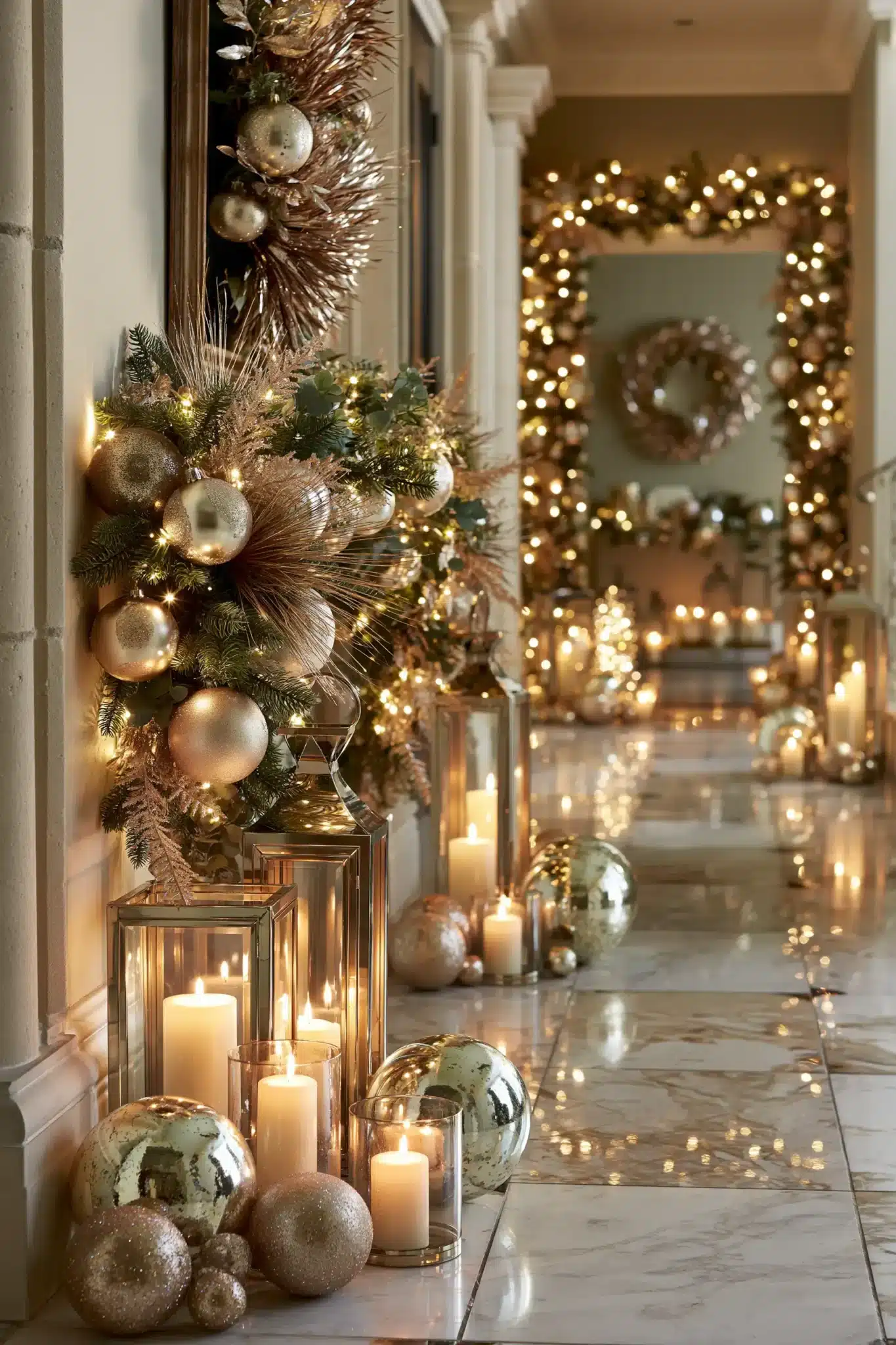hallway christmas decor