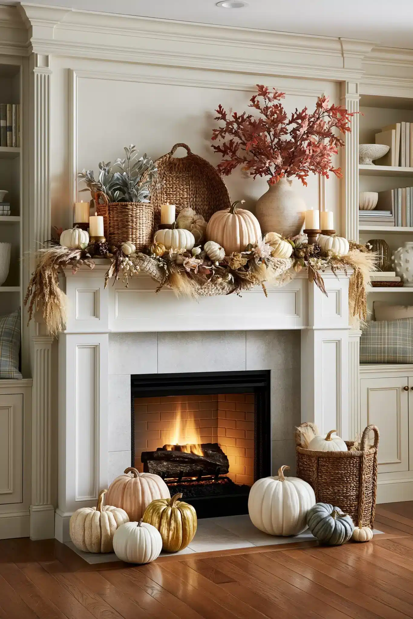 thanksgiving mantel decor