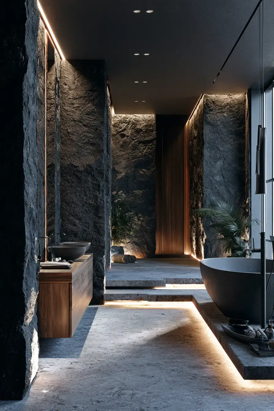 stone bathroom