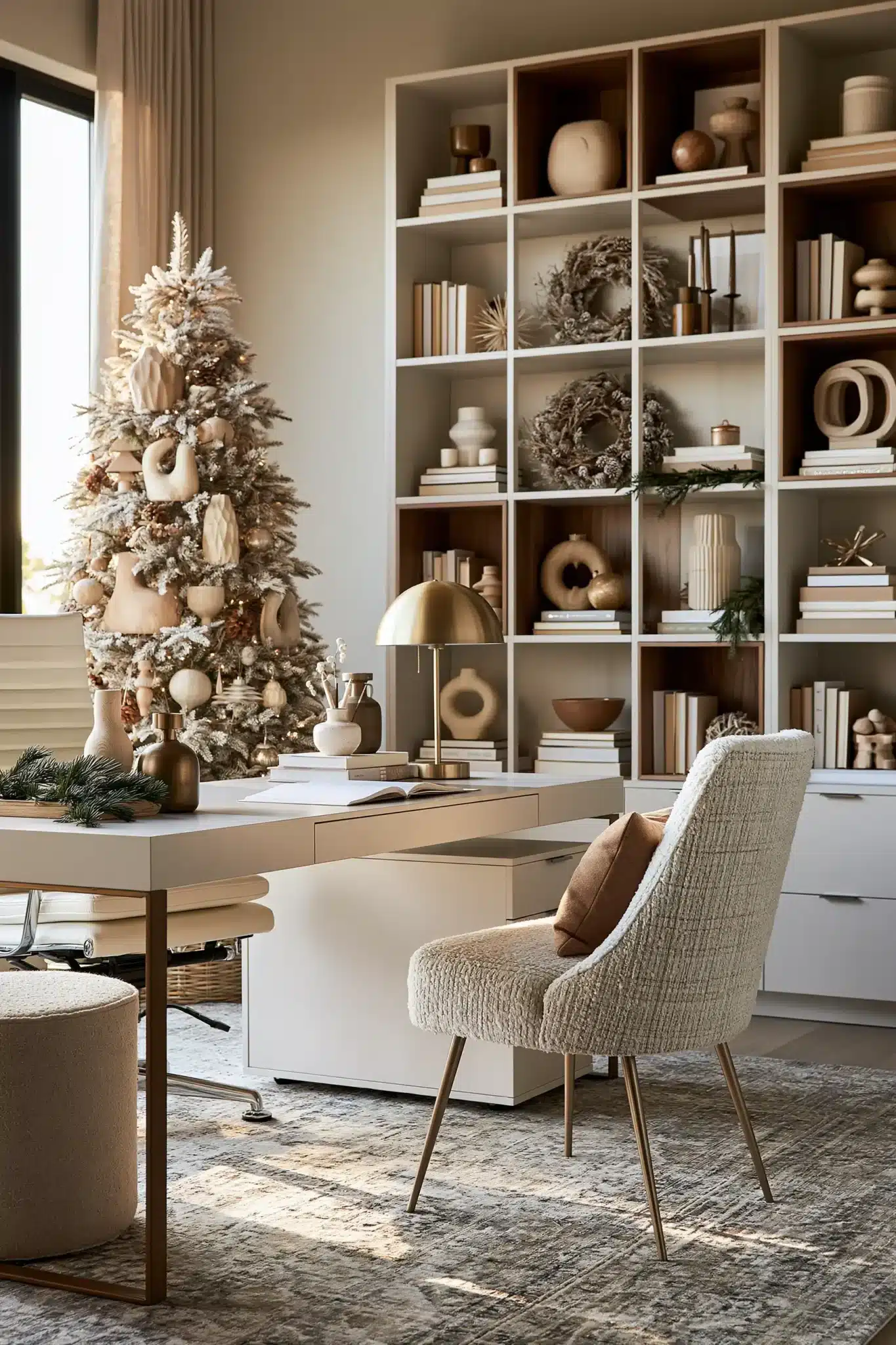 neutral christmas decor