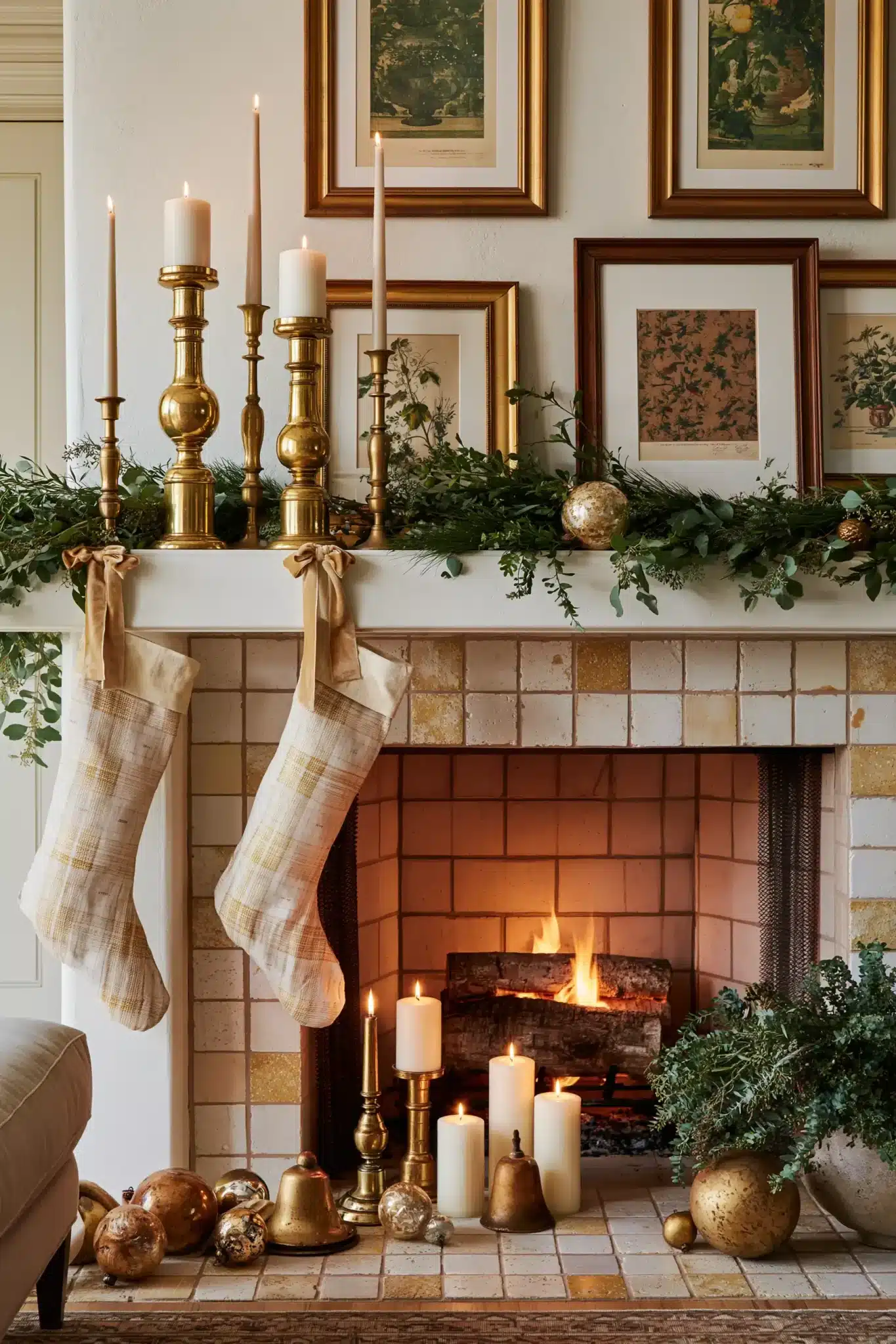 christmas fireplace decor ideas