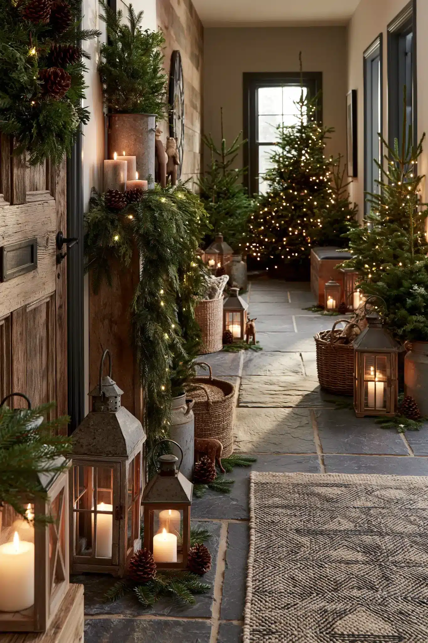 hallway christmas decor